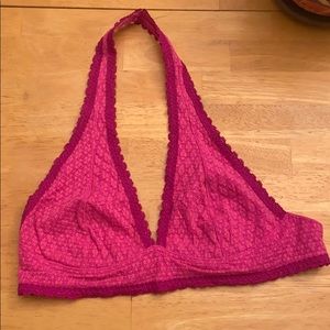 Intimately Free People Hot Pink Halter Bralette
